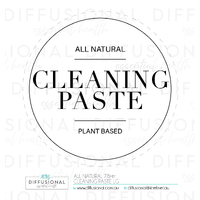 1 x All Natural, Cleaning Paste Label, 78x78mm, Premium Quality Oil Resistant Vinyl