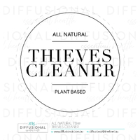 1 x All Natural, Thieves Cleaner Label, 78x78mm, Premium Quality Oil Resistant Vinyl