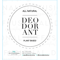 1 x All Natural, Deodorant Label, 35x35mm, Premium Quality Oil Resistant Vinyl