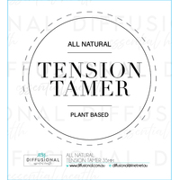 1 x All Natural, Tension Tamer Label, 35x35mm, Premium Quality Oil Resistant Vinyl