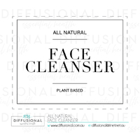 1 x All Natural, Face Cleanser Label, 50x60mm, Premium Quality Oil Resistant Vinyl