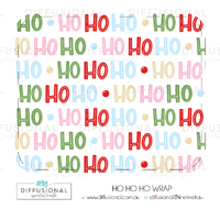 Ho Ho Ho - Christmas 10ml Roller Bottle Wrap, Clear Vinyl Label, 50x60mm