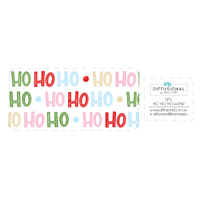 Ho Ho Ho - Christmas 5ml Roller Bottle Wrap, Clear Vinyl Label, 59x28mm