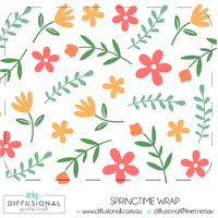 SPRINGTIME - Spring 10ml Roller Bottle Wrap, Clear Vinyl Label, 50x60mm