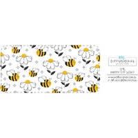 HAPPY BEE - Spring 5ml Roller Bottle Wrap, Clear Vinyl Label, 59x28mm