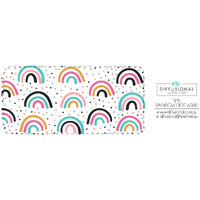 RAINBOW DOT - Spring 5ml Roller Bottle Wrap, Clear Vinyl Label, 59x28mm