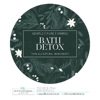 1 x Mistletoe, Bath Detox Label, 78x78mm, Premium Quality Oil Resistant Vinyl