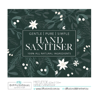 1 x Mistletoe, Hand Sanitiser Label, 50x60mm, Premium Quality Oil Resistant Vinyl