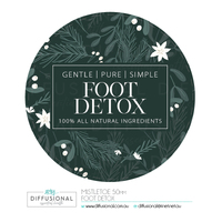 1 x Mistletoe, Foot Detox Label, 50x50mm, Premium Quality Oil Resistant Vinyl