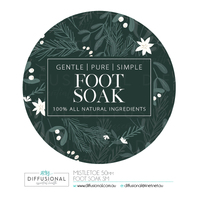 1 x Mistletoe, Foot Soak Label, 50x50mm, Premium Quality Oil Resistant Vinyl