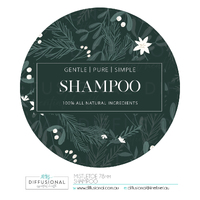 1 x Mistletoe, Shampoo Label, 78x78mm, Premium Quality Oil Resistant Vinyl