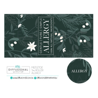 1 x Mistletoe, Allergy 5ml Roller Label, 29x59mm, Premium Quality Oil Resistant Vinyl