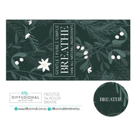 1 x Mistletoe, Breath 5ml Roller Label, 29x59mm, Premium Quality Oil Resistant Vinyl