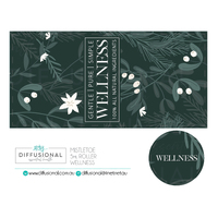 1 x Mistletoe, Wellness 5ml Roller Label, 29x59mm, Premium Quality Oil Resistant Vinyl