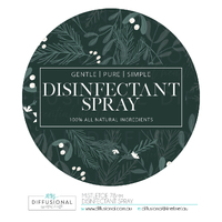 1 x Mistletoe, Disinfectant Spray Label, 78x78mm, Premium Quality Oil Resistant Vinyl