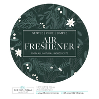 1 x Mistletoe, Air Freshener Label, 78x78mm, Premium Quality Oil Resistant Vinyl