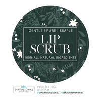 1 x Mistletoe, Lip Scrub Label, 35x35mm, Premium Quality Oil Resistant Vinyl