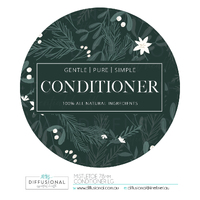 1 x Mistletoe, Conditioner Label, 78x78mm, Premium Quality Oil Resistant Vinyl