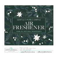 1 x Mistletoe, Air Freshener Label, 50x60mm, Premium Quality Oil Resistant Vinyl