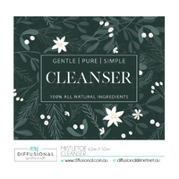 1 x Mistletoe, Cleanser Label, 50x60mm, Premium Quality Oil Resistant Vinyl