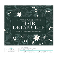 1 x Mistletoe, Hair Detangler Label, 50x60mm, Premium Quality Oil Resistant Vinyl