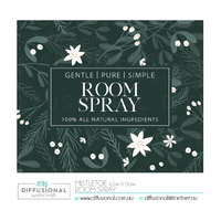 1 x Mistletoe, Room Spray Label, 50x60mm, Premium Quality Oil Resistant Vinyl