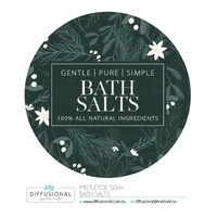 1 x Mistletoe, Bath Salts Label, 50mm Round, Premium Quality Oil Resistant Vinyl