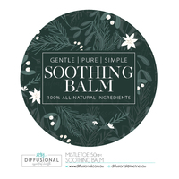 1 x Mistletoe, Soothing Balm Label, 50mm Round, Premium Quality Oil Resistant Vinyl