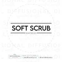 1 x Basic Soft Scrub LG Label, 78x78mm, Essential Oil Resistant Vinyl