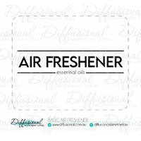 1 x Basic Air Freshener Label, 50x63mm, Essential Oil Resistant Vinyl