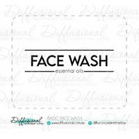 1 x Basic Face Wash Label, 50x63mm, Essential Oil Resistant Vinyl