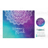 1 x Mandala Womans Blend Roller Label, 50x60mm, Premium Laminated Vinyl