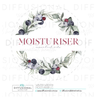 1 x Winter Wreath, Moisturiser Label, 78x78mm, Premium Quality Oil Resistant Vinyl