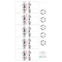 1 x Winter Wreath, 5ml Health Roller Label Set, 29x59mm, Premium Quality Oil Resistant Vinyl