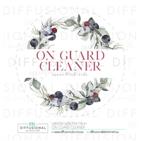 1 x Winter Wreath, On Guard Cleaner Label, 78x78mm, Premium Quality Oil Resistant Vinyl