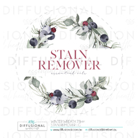 1 x Winter Wreath, Stain Remover Label, 78x78mm, Premium Quality Oil Resistant Vinyl