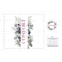 1 x Winter Wreath, Comfort Roller Label, 50x60mm, Premium Quality Oil Resistant Vinyl