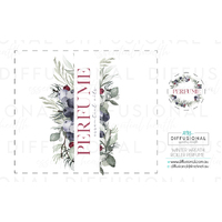 1 x Winter Wreath, Perfume Roller Label, 50x60mm, Premium Quality Oil Resistant Vinyl