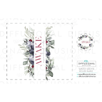 1 x Winter Wreath, Awake Roller Label, 50x60mm, Premium Quality Oil Resistant Vinyl