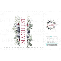 1 x Winter Wreath, Manifest Roller Label, 50x60mm, Premium Quality Oil Resistant Vinyl