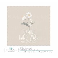 1 x Daisy, Foaming Hand Wash Label, 50x60mm, Premium Quality Oil Resistant Vinyl