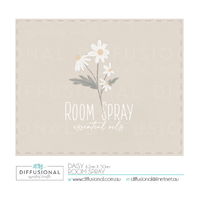 1 x Daisy, Room Spray Label, 50x60mm, Premium Quality Oil Resistant Vinyl