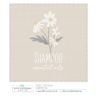 1 x Daisy, Shampoo Label, 78x78mm, Premium Quality Oil Resistant Vinyl