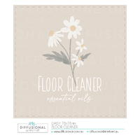 1 x Daisy, Floor Cleaner Label, 78x78mm, Premium Quality Oil Resistant Vinyl